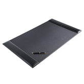 Rustic (Onyx) Black Leather Desk Pad, 34 x 20